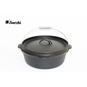 Camping Kochbekleidung Gusseisen Deep Camp Dutch Oven